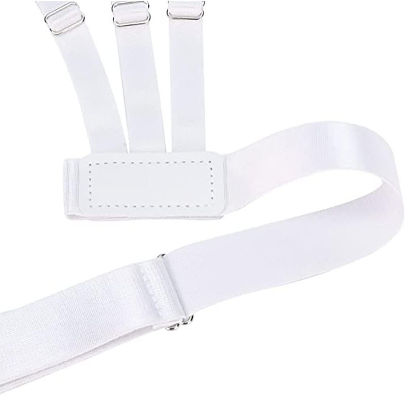 Kedofe Mens Shirt Stays Upgrade Adjustable Elastic Garter Military Shirts Holder with Non-slip Locking Clamps - Image 4